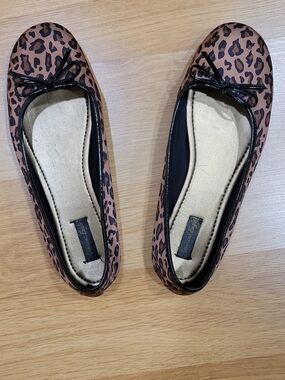 American Eagle Outfitters Leopard Ballet Flats in Brown and Black